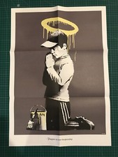 Banksy forgive our - "forgive, us
