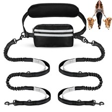 Laufleine Joggingleine Hunde mit Bauchgurt elastische Laufleine verstellbar