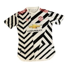 Manchester United Trikot 2XL Fußball Herren Weiß Schwarz 2020/2021 Adidas Y2K