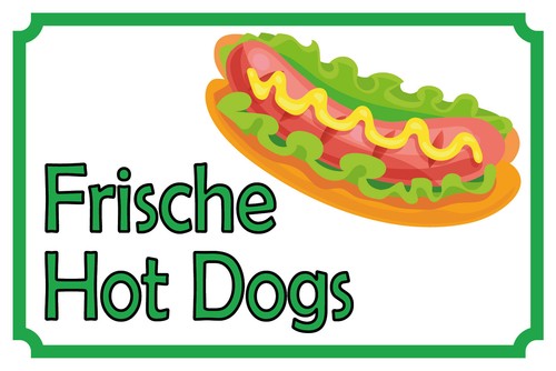 Blechschild 30x40 frische hot - blechschild,