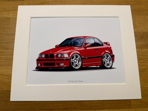 Bmw e36 cartoon style - bmw, m3