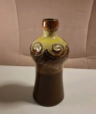 Strehla 1432 FAT LAVA Vase H 29 cm  KERAMIK gelb grün braun DDR 