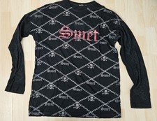 Vintage Y2K Smet By Christian Audigier AOP Skull Chains Long Sleeve T Shirt L