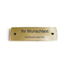 Messing Namensschild Briefkastenschild Haustürschild 80x30mm  incl. Gravur 