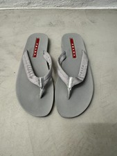 PRADA Grey Rubber Flip Flops