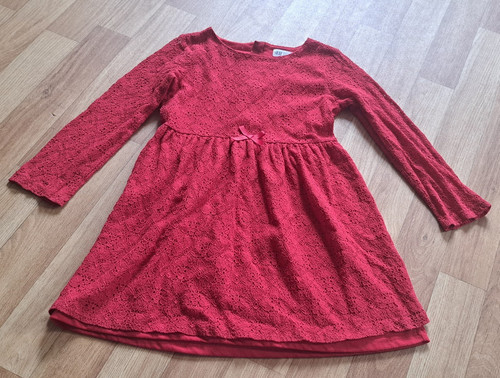 Mädchen kleid rot spitze - kleid,