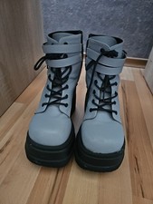 Demonia Shaker 52 Damen Plateau Boots Grey-reflective