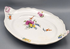 Meissen Porzellan Servierplatte Schale antik 1. Wahl, Blumen, Punktzeit, 18. Jhd