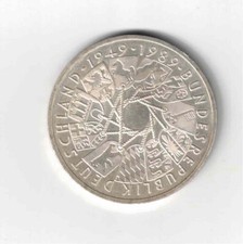 10 D-Mark 1989 G (Karlsruhe) "40 Jahre Bundesrepublik Deutschland" Stempelglanz