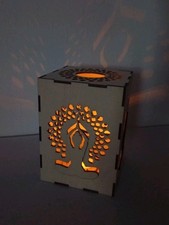 Yoga Holz Laterne Lampe Kerzenhalter Deko