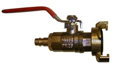 Adapter Klauenkupplung Geka auf Stecker Druckluft DN 7.2, mit Kugelhahn, .483