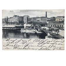 Ansichtskarte AK Berlin Gl. 1903 Jannowitzbrücke Eisenbahn Straßenbahn Werbung