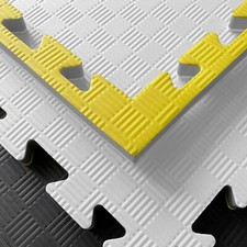 Kampfsportmatten weiß-gelb