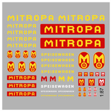 Waterslide Decal 1:87 SPUR H0  -  DDR Mitropa Zug Imbiss Eisenbahn Modellbahn