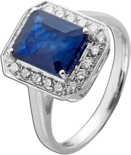Saphir ring weißgold - saphir,