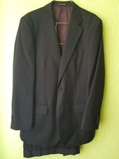 Herrenanzug 50 Carlo Gaggioni/ ITALY/ COOLWOOL SCHWARZ/ black Gr. 50