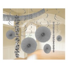 XL Dekoset silber 18 tlg