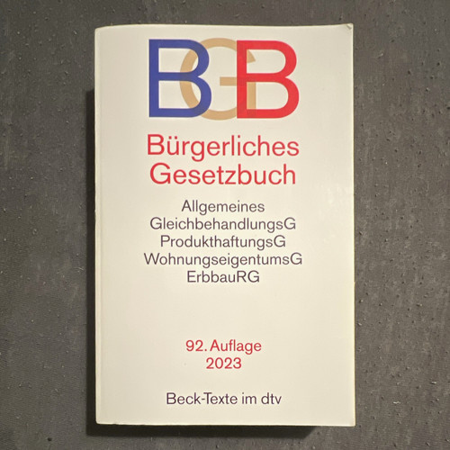Bürgerliches gesetzbuch - gesetzbuch, (bgb)
