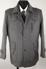 Grauer Herren-Kurzmantel