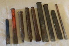 9 VERSCHIEDENE MEISSEL # FLACHMEISSEL, SPITZMEISSEL # GEBRAUCHT
