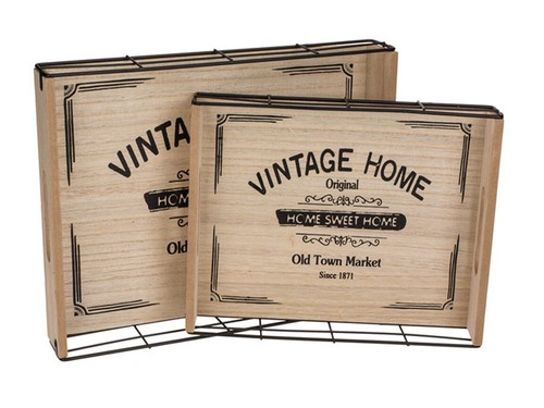 2er set tablett vintage - 2er, "vintage