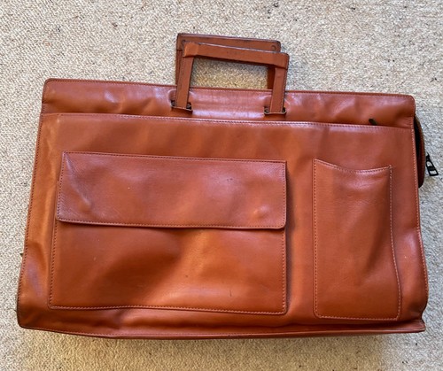 Vintage leder aktentasche - vintage,
