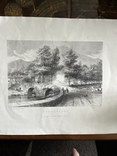 Original antiker Druck Gravur