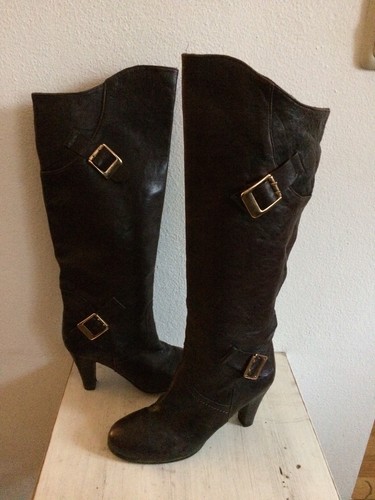 Lemondry leder stiefel - leder, zu