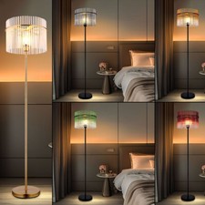 Standleuchte Stehlampe Wohnzimmerleuchte Retro LED Metall Glasstäbe H 152 cm