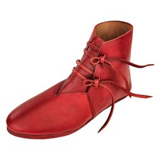 Mittelalter Schuhe Herren u. Damen Rot Mittelalterschuhe 2xSohle Stiefel Larp