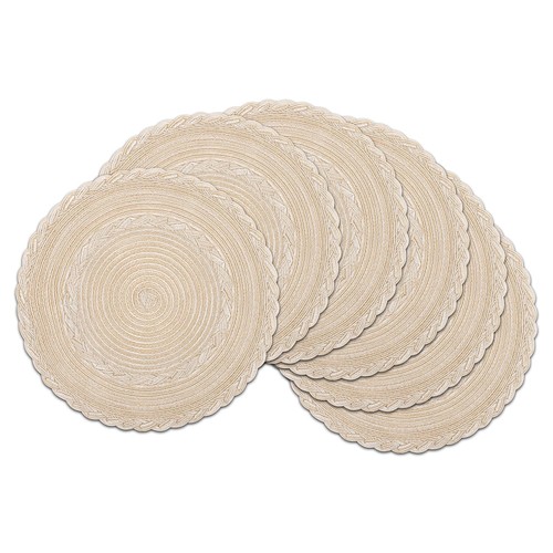 Runde tischsets 6er set beige - 6er,