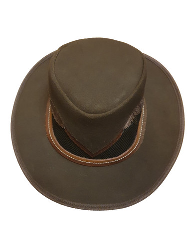 Leder hut outback cowboy - leder,