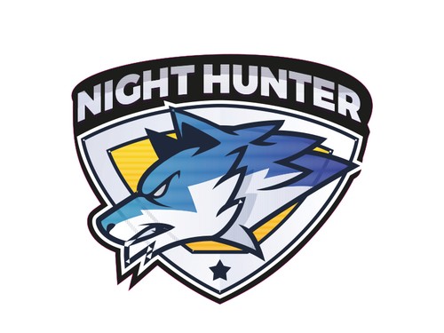 Aufkleber night hunter - x,