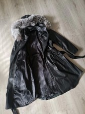 Echtleder  Mantel Jacke mit