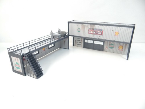 Diorama container auto garage - diorama,