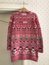 Next England Kleid Strickkleid Gr.128 Weihnachten Mädchen Jacquard Neuwertig