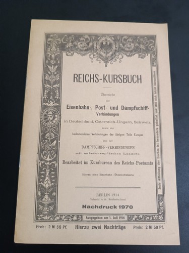 Reichs kursbuch eisenbahn - reichs-kursbuch, eisenbahn-