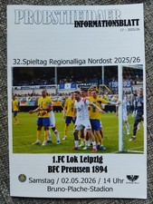 Programm Fanausgabe 1.FC Lok