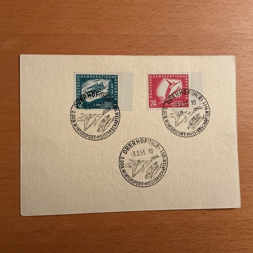 Ddr 1951 280 281 fdc - ddr, karte