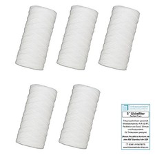 5 Stück 5 Zoll Wickelfilter Wasserfilter Sediment Filterkerze Kerzenfilter 5 µm