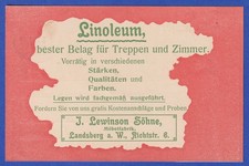 Dt. Reich 1910 Privat-GA Werbe-Drucksache für Linoleum O LANDSBERG (WARTHE)