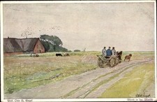 Künstler Ak Engel, Otto, Abend in der Marsch - 4744741