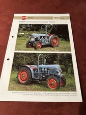 Eicher Traktor Schmalspurschlepper 1960 Weltbild Prospekt Schlepper