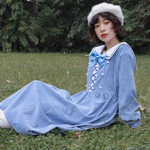 Damen gothic lolita kord - damen, kleid