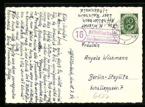 Ansichtskarte landpoststempel - ansichtskarte,