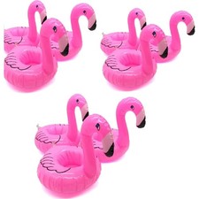 Getränkehalter, aufblasbar, Pool, Flamingo, Kunststoff, 9 Stück, Sommer