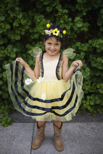Bienen kleid haarreif - kleid, kinder