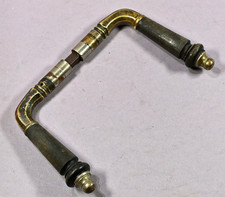 Türklinken, Türdrücker, Horn gedrechselt, Messing vernickelt, Gründerzeit, antik