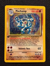 Pokemon Karte Machomei Holo Base Set 1st Edition 8/102 deutsch - Holo Rare