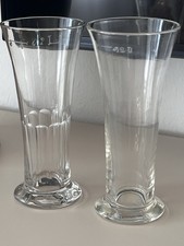 2 Antike Biergläser mit Schliff Goldrand 1900–1920 Eichstrich 0,2 L Jugendstil